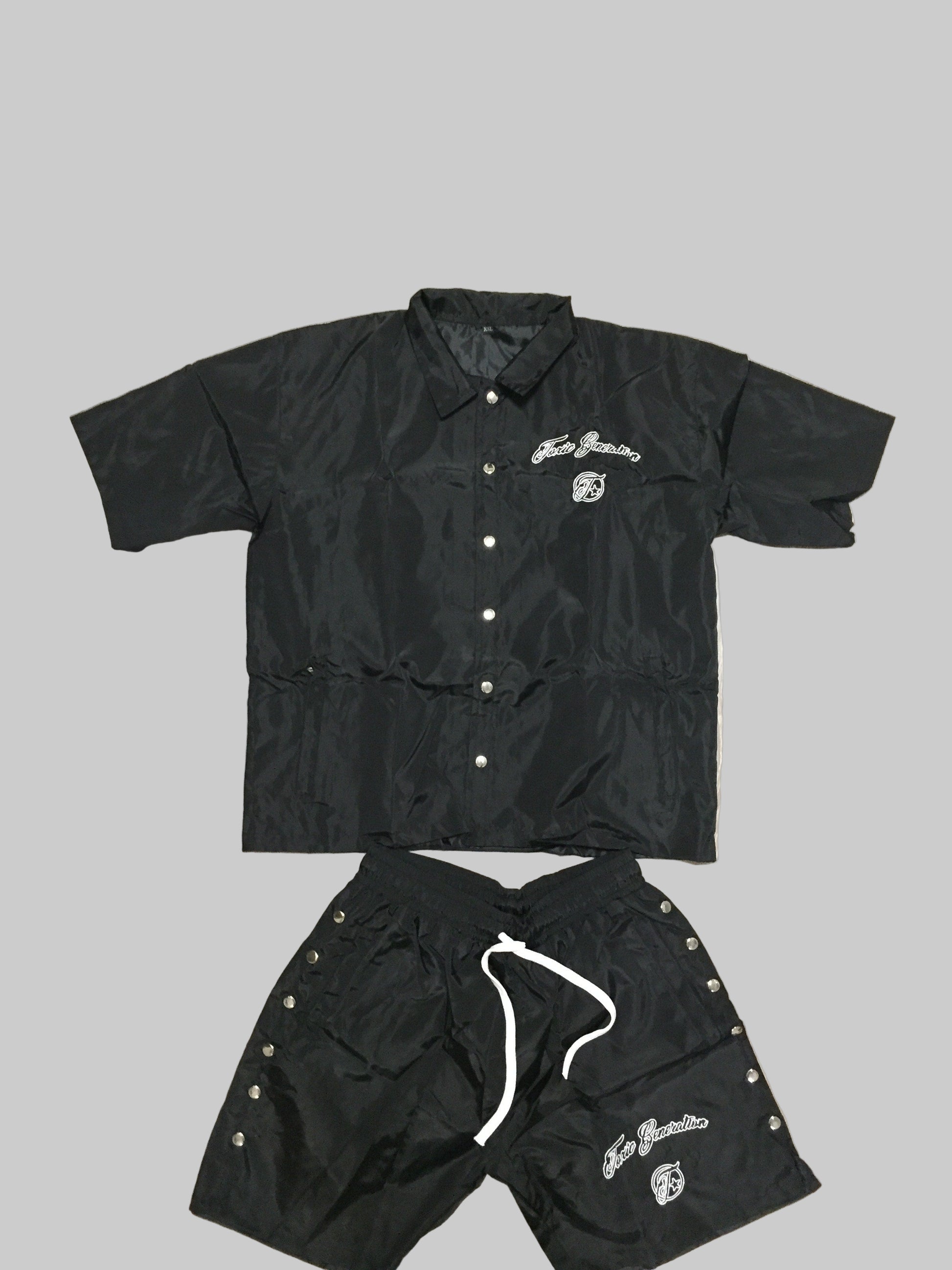 Black jacket and pants 